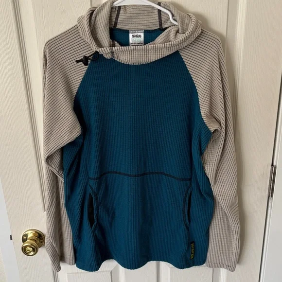 Like New Melanzana Micro Grid Hoodie V2 White/Blue (Size Women’s M) - Picture 2 of 5